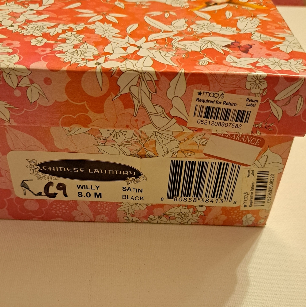 NWT Chinese Laundry Size 8 Black Willy Heels - Picture 5 of 10